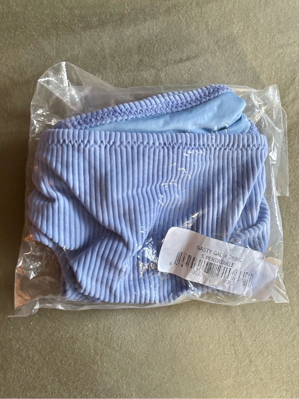 Periwinkle Ribbed Bikini Bottom - Picture 9 of 9